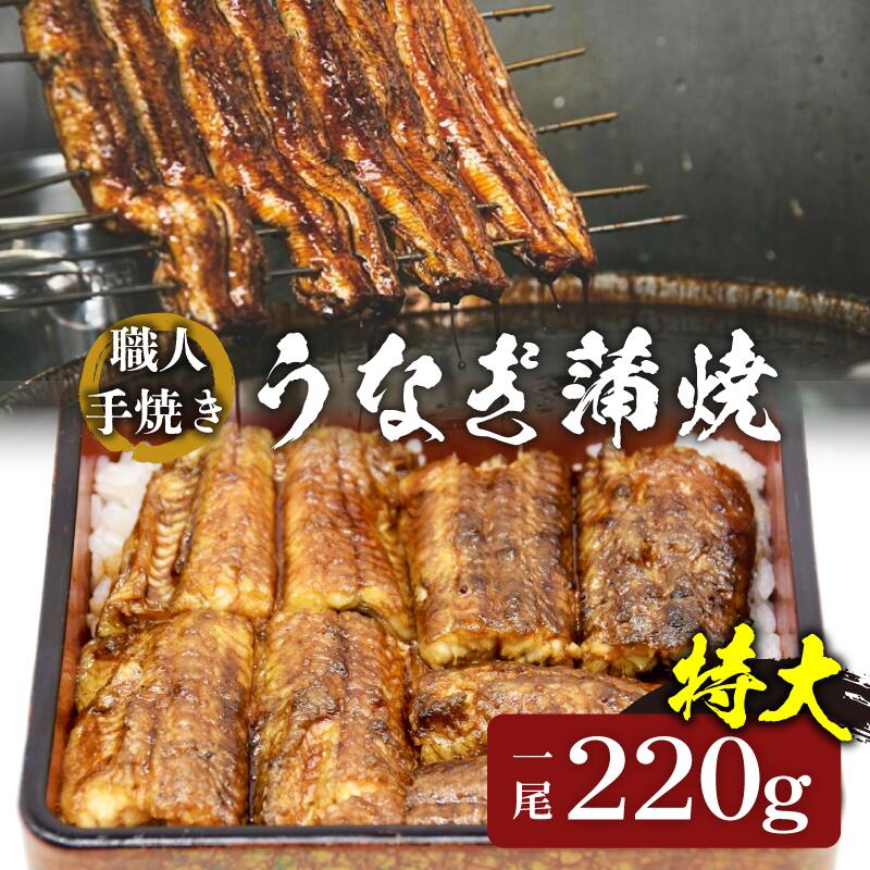 【ふるさと納税】職人手焼きの特大鰻蒲焼 1尾 220g 国産 うなぎ ウナギ 蒲焼 特大