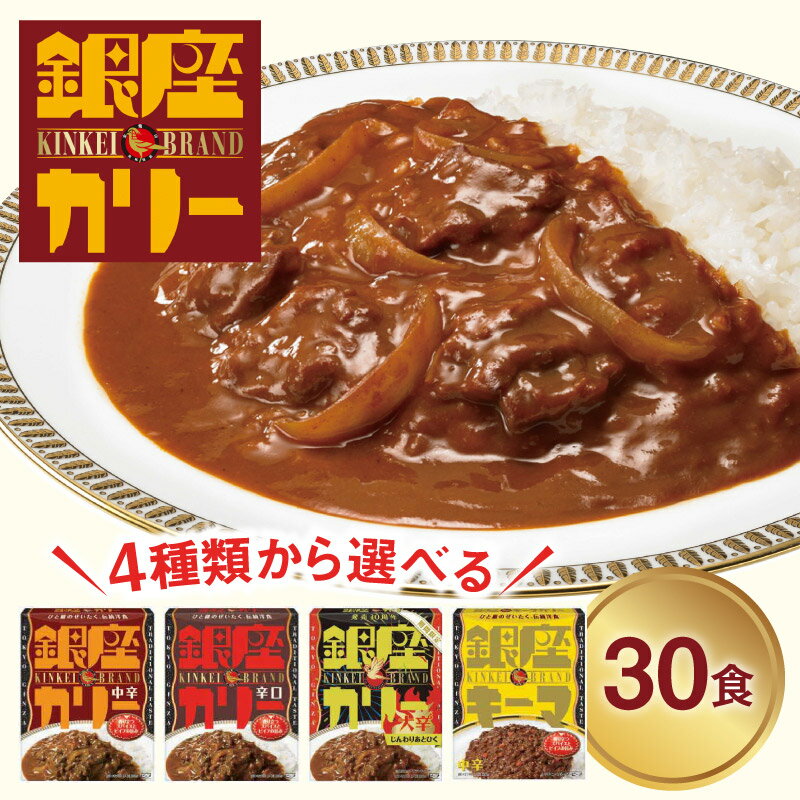 【ふるさと納税】明治 銀座カリー 30個セット〈味が選べる〉