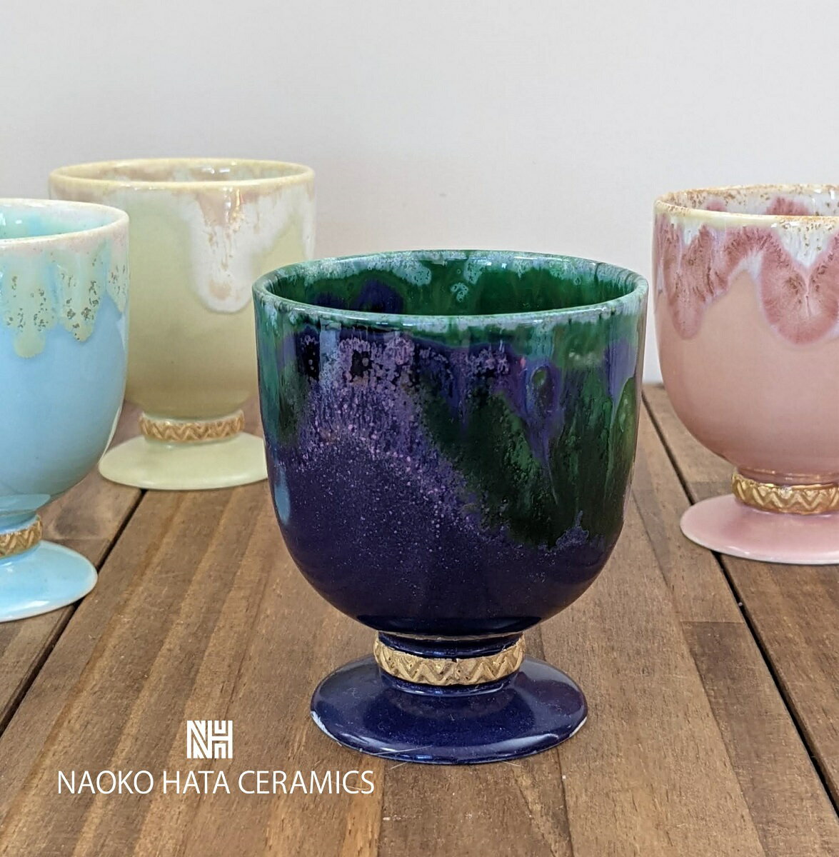 NAOKO HATA CERAMICS 上品で金彩が美しいゴブレット