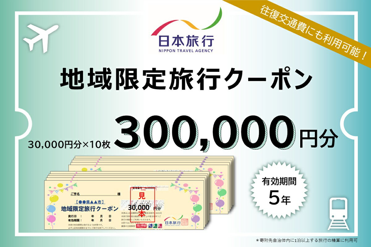 【ふるさと納税】 日本旅行　地域限定旅行クーポン（300,000円分）