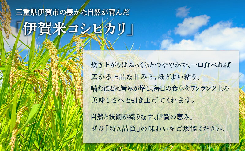 【ふるさと納税】【特A評価・6ヶ月定期便】令和7年産 伊賀米コシヒカリ15kg（精米...