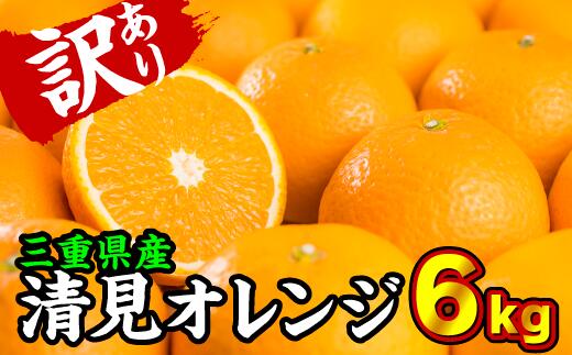 【ふるさと納税】【訳あり】三重県産　清見オレンジ（きよみ） 6kg【出荷目安：3月中旬〜5月上旬】 II-39