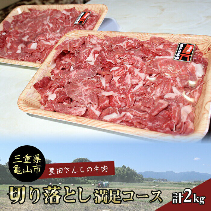 ＜豊田さん家の牛肉＞切り落とし 満足コース 計2kg (1kg×2) 牛肉 切り落とし 小分け 肉じゃが 牛丼 野菜炒め 牛 肉 F23N-023