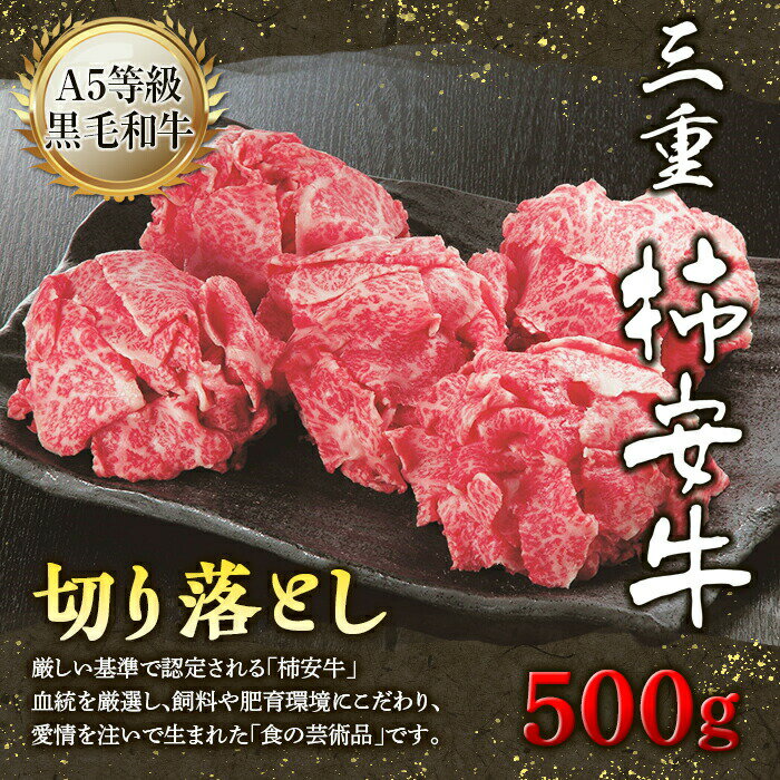 [最高級A5等級]三重県産黒毛和牛 柿安牛 切り落とし (500g) 牛肉 A5 黒毛和牛 ブランド牛 牛 肉 F23N-167