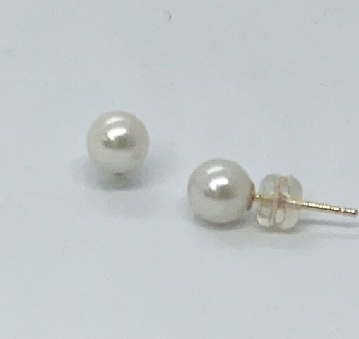 15-05三重県産あこや真珠6.0mm真珠 K18ピアス