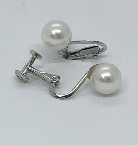20-15三重県産あこや真珠7.5mm真珠 S Vイヤリング