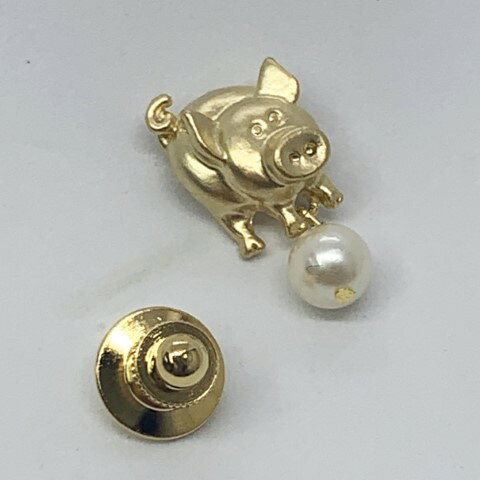 5-03三重県産あこや真珠7.0mm金色メッキタックピン