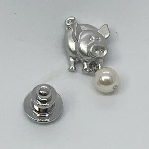 5-04三重県産あこや真珠7.0mm銀色メッキタックピン