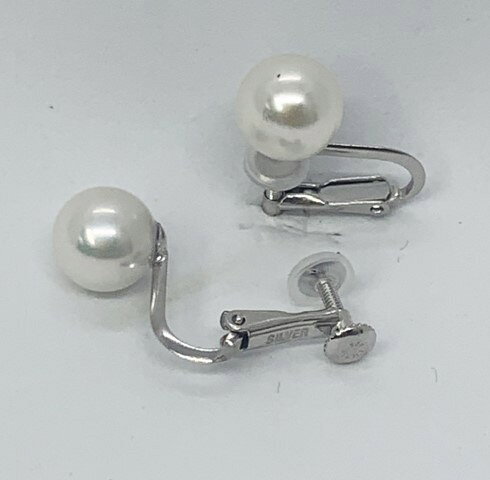 90-04三重県産あこや真珠8.0mm真珠 S Vイヤリング