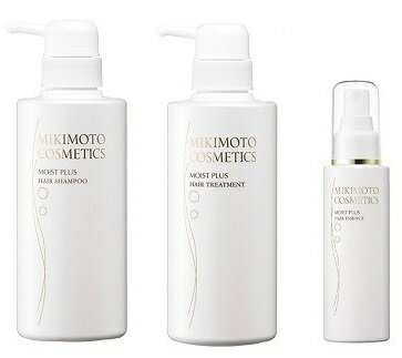 【ふるさと納税】シャンプー トリートメント ヘアエッセンス ミキモト コスメティックス ヘアケア 3点セット ノンシリコンシャンプー・トリートメント・美髪美容液 しっとり うるおい ダメージ補修 無着色 超純水使用 ご褒美 M-58