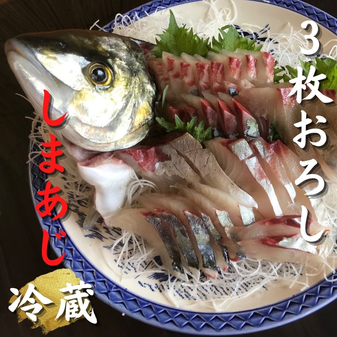 【ふるさと納税】配送日指定可 しまあじ 1匹 3枚おろし アラ付き 朝どれ 冷蔵 お刺身 塩焼き 煮つけ 新..