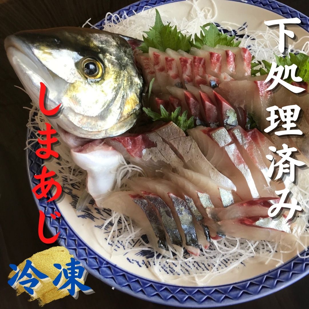 【ふるさと納税】配送日指定可 しまあじ 1匹 下処理済み (冷凍) お刺身 塩焼き 煮つけ 新姫熊野しまあ..