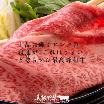 【ふるさと納税】黒毛和牛雌牛限定【美熊野牛】すき焼き・しゃぶしゃぶ用ロースと赤身モモ肉の詰め合わせ（700g）