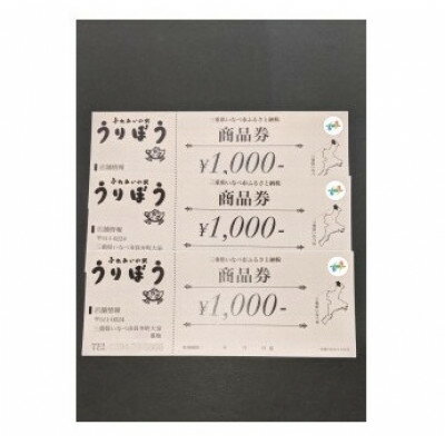 【ふるさと納税】うりぼう商品券 15000円分【127127