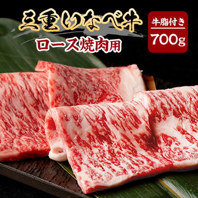 【ふるさと納税】【三重いなべ市】いなべ牛　ロース焼肉用　700g【配送不可地域：離島】【1201681】