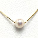 【ふるさと納税】 真珠 パール あこや アクセサリー ペンダント ジュエリー 三重県 伊勢志摩 志摩 冠婚葬祭 結婚式 葬式 プレゼント ホワイトデー レディース / 老舗の真珠専門店・アコヤ真珠スルーペンダント 8.0~8.5ミリ 金色シルバーチェーン 45cm(長さ調整可能)