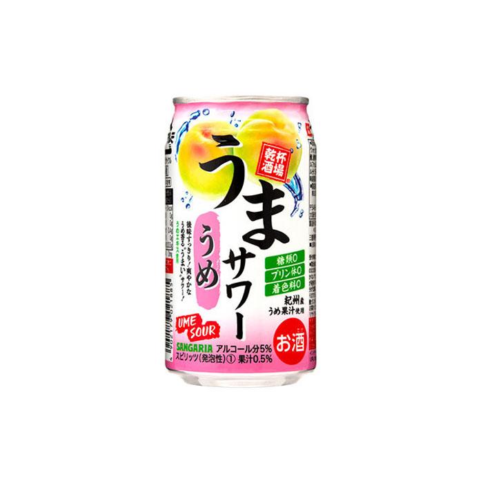 サンガリア うまサワー うめ 350ml×24本 | チューハイ 炭酸 強炭酸 アルコール お酒 ストロング 贈答 ギフト プレゼント 送料無料 納税 返礼品 三重県 伊賀市 三重 伊賀