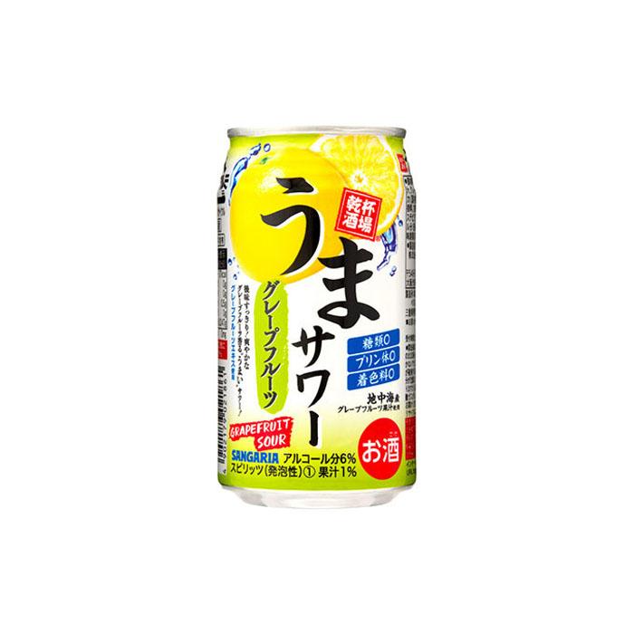 チューハイ・ハイボール・カクテル(カクテル)人気ランク12位　口コミ数「0件」評価「0」「【ふるさと納税】サンガリア うまサワー グレープフルーツ 350ml×24本 | チューハイ 炭酸 強炭酸 アルコール お酒 ストロング 贈答 ギフト プレゼント 送料無料 納税 返礼品 三重県 伊賀市 三重 伊賀」