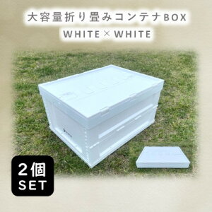 【ふるさと納税】折畳式コンテナBOX ホワイト×ホワイト 2個SET【1318174】