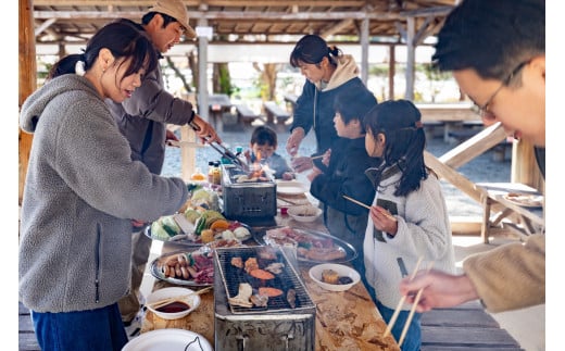 ごかつら池ふるさと村 手ぶらでBQQ(国産牛セット) 4名様用チケット