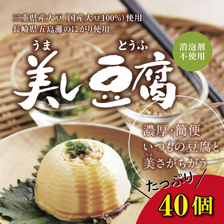 【ふるさと納税】 4個入り 美し豆腐（10袋セット） ふるさと ふるさと納税 人気 定番 毎日 食卓 健康 大豆 とうふ トウフ 豆腐 タンパク質 白 冷や奴 麻婆豆腐 濃厚 簡単 井村屋 国産 湯豆腐 40個