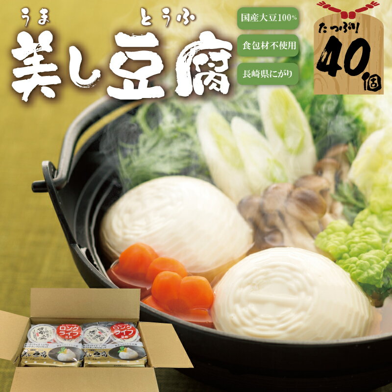 【ふるさと納税】 4個入り 美し豆腐（10袋セット） ふるさと ふるさと納税 人気 定番 毎日 食卓 健康 大豆 とうふ トウフ 豆腐 タンパク質 白 冷や奴 麻婆豆腐 濃厚 簡単 井村屋 国産 湯豆腐 40個