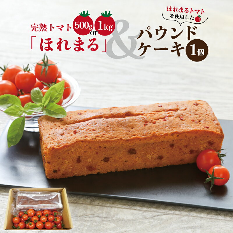 【ふるさと納税】明和町産 完熟 トマト ほれまる と パウンドケーキ の セット 選べる 1kg 500g 絶品 美味しい 野菜の甘み ミニトマト 朝採り 新鮮...