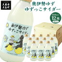 20位! 口コミ数「1件」評価「5」ゆずっこサイダー 12本 セット ／ 宮川物産 奥伊勢 名産 柚子 ゆず ドリンク 三重県 大台町