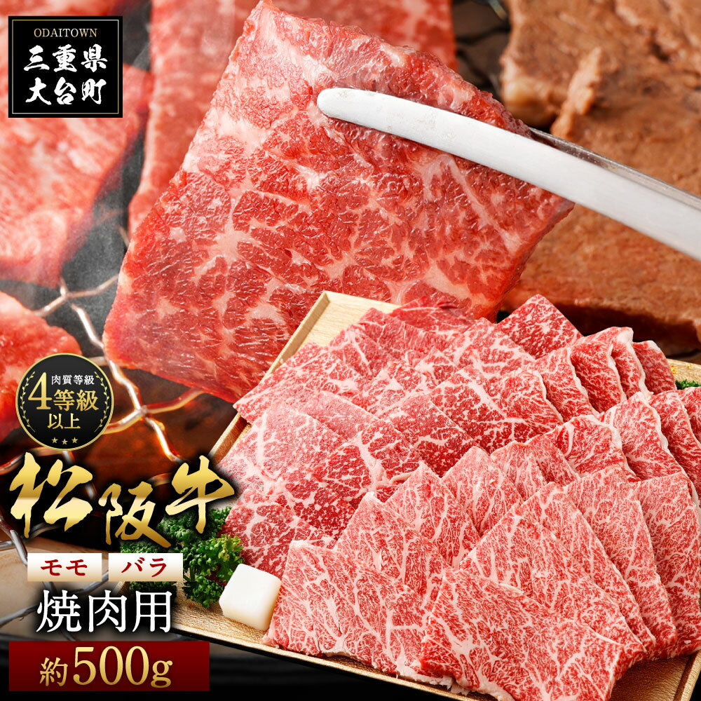 【ふるさと納税】松阪牛 モモ バラ 焼肉用 約500g ／ 