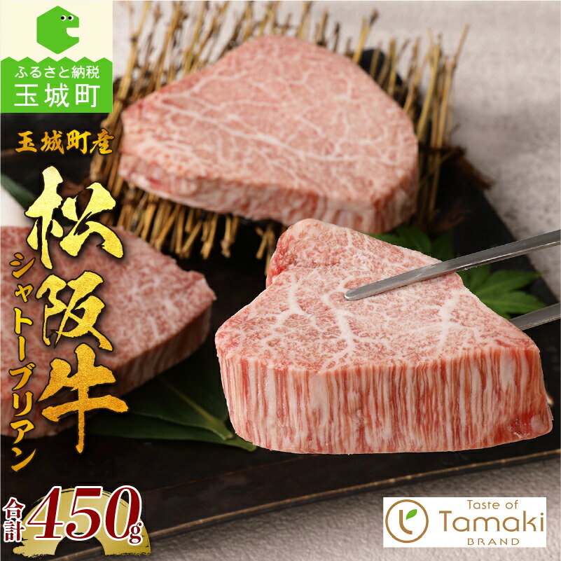 【ふるさと納税】松阪牛 数量限定 肉 牛肉 国産 ヒレ シャトーブリアン 希少部位 贅沢 ブランド牛 高級 和牛 日本三大和牛 450g 真空パック 霜降り 香り 冷凍 ミライエ 小林牧場 誕生日 お祝い 記念日 贈り物 ギフト プレゼント 家庭用 三重県 玉城町産