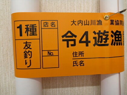 鮎　遊漁券　年券　1種／大内山川漁業協同組合　釣り　友釣り　川釣り　アウトドア　大紀ブランド　三重県　大紀町