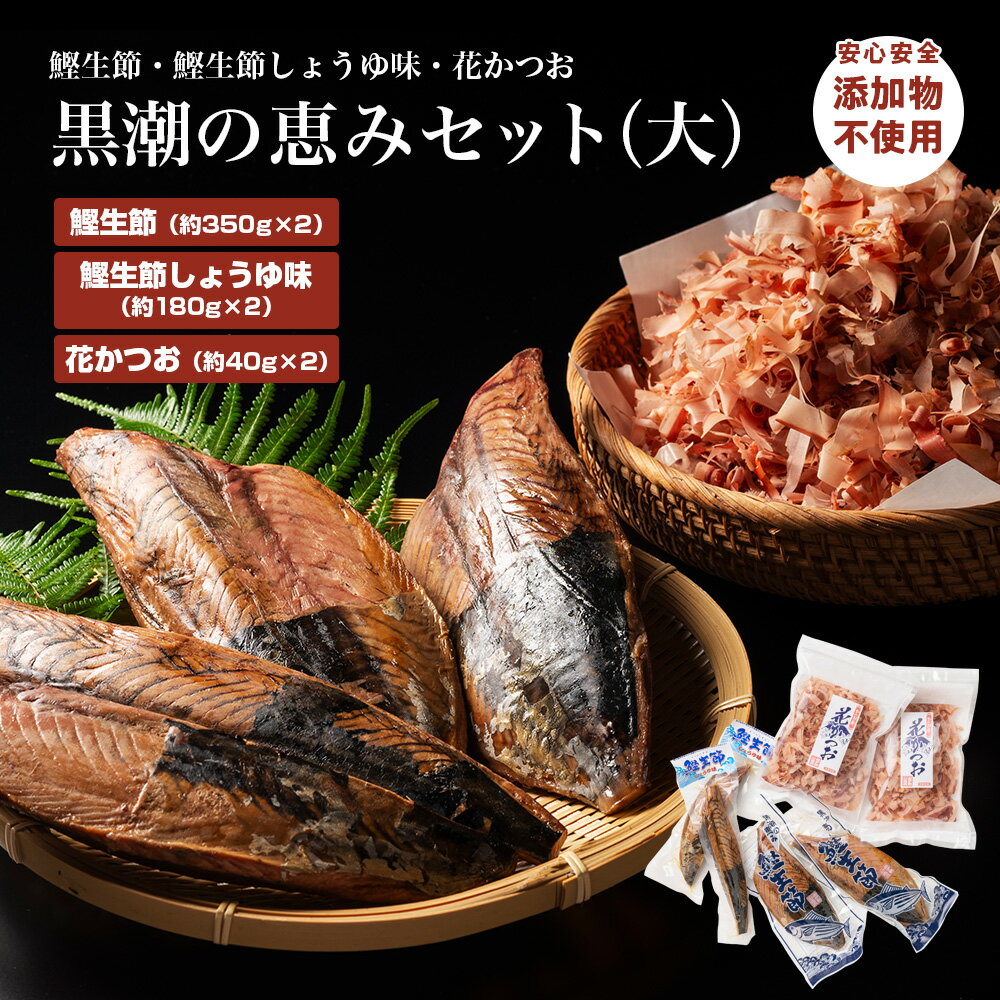 【ふるさと納税】黒潮の恵みセット（大）約1140g／鰹節　カツオ　かつお　鰹　生節　花かつお　南伊勢町　伊勢志摩産