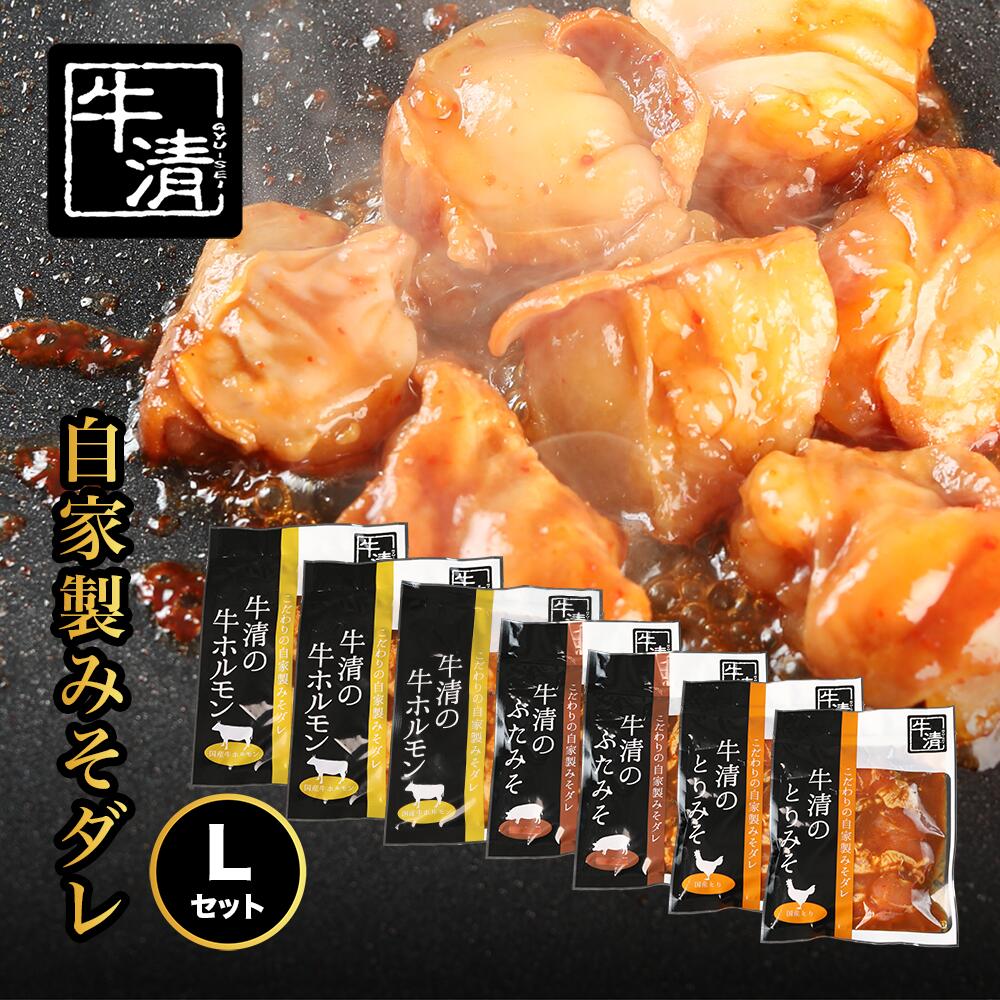 11位! 口コミ数「0件」評価「0」（冷凍） 自家製みそダレ Lセット　ホルモン200g×2　300g×1　豚肉×2　鶏肉×2/伊勢志摩