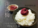 【ふるさと納税】 南高梅 田舎味 200g 2個 計 400g / 伊勢志摩産 梅干 無添加 大粒 塩分 18% ないぜしぜん村 梅干し うめ 梅 ume 肉厚 手作り 小分け 送料無料 産地直送 三重県 南伊勢町
