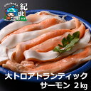 2位! 口コミ数「1件」評価「1」鮭問屋　大トロ　アトランティックサーモン〈約1kg×2袋〉　鮭　サケ　さけ　ハラス　おかず　食卓　三重県　紀北町　紀伊長島【AA45】