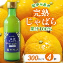 【ふるさと納税】池田農園 完熟じゃばら 果汁 100% ストレート 300ml×4本