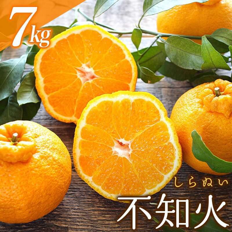 【ふるさと納税】＼ たっぷり大容量 ／ ご家庭用 訳あり 不知火 7kg 18〜35玉 大小混合 【2024年2月初旬から3月下旬までに順次発送致します。】 / くだもの フルーツ 果物 大容量 不知火 家庭用 人気 みかん 蜜柑 わけあり デコポンのサムネイル