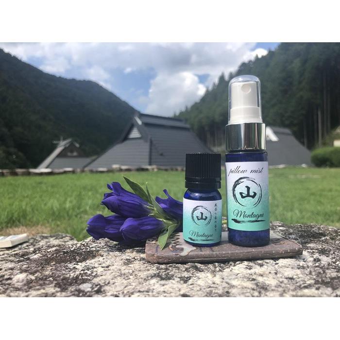 大津市産和精油 武奈ヶ岳ブレンド精油『山』5ml、山の香りピローミスト40ml ひのきキューブ付 | 雑貨 日用品 人気 おすすめ 送料無料