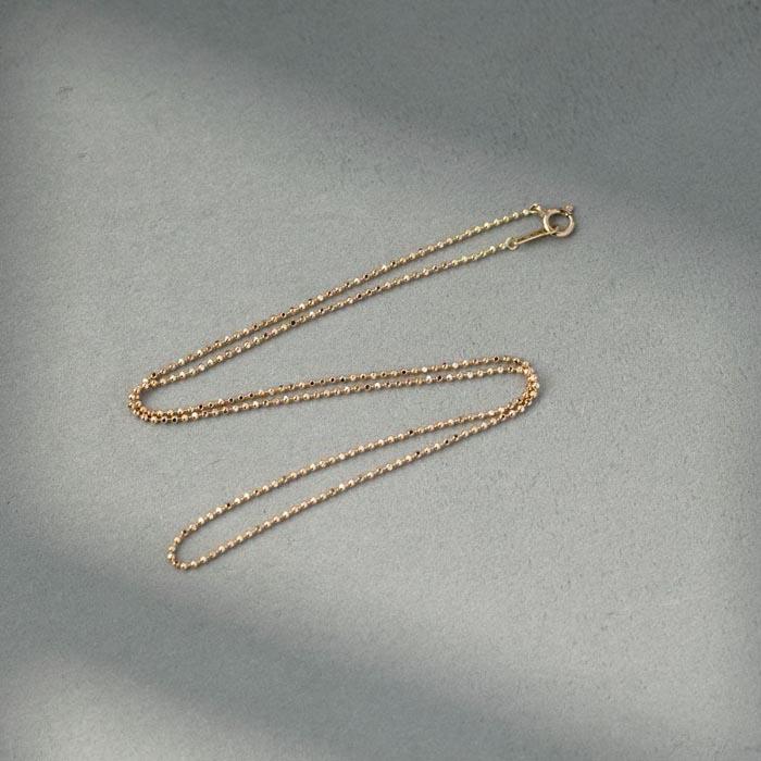 【ふるさと納税】【K18イエローゴールド チェーンネックレス】個性的なボールチェーン 長さ40cm 男女兼用デザイン SN1002-K18 / 金 ゴールド ジ...