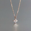 【ふるさと納税】4枚花びらのダイヤモンドネックレス　K10 GOLD 0.132ct ダイヤモンドネックレス　ピンクゴールド KN01001D | ダイヤ ダイヤモンド ネックレス レディース ジュエリー アクセサリー K10 ギフト プレゼント 銀工房 滋賀 大津