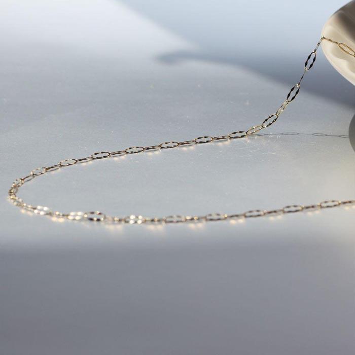 【ふるさと納税】【K10イエローゴールド チェーンネックレス】存在感あふれるペダルLチェーン 印象的な胸元に 長さ40cm SN1007-K10 / 金 ゴール...