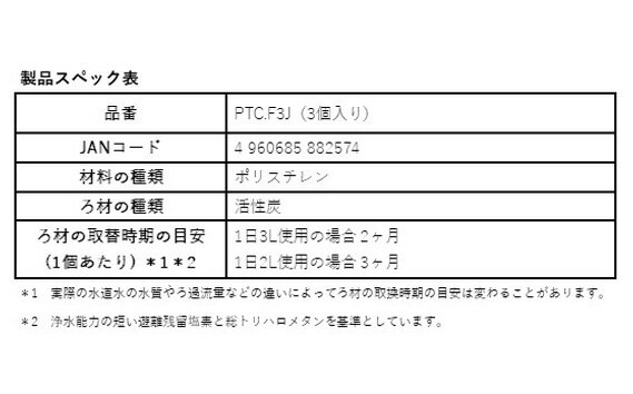 【ふるさと納税】トレビーノ（R）PTシリーズ 交換用カートリッジPTC．F3J ／ 東レ | 滋賀県 滋賀 大津市 楽天ふるさと 納税 支援品 支援 返礼品 お礼の品 トレビーノ カートリッジ 浄水器 交換用 toray 交換用カートリッジ ポット型浄水器