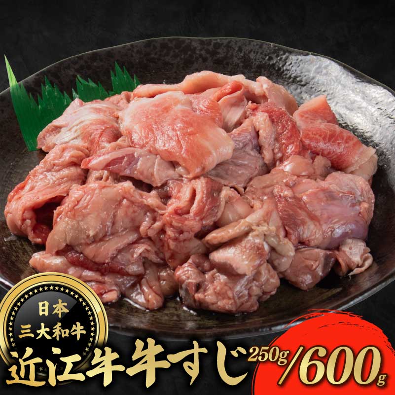 近江牛 牛すじ 250g / 600g 牛スジ スジ肉 牛スジ肉 冷凍 和牛 国産 贈答 ギフト プレゼント お祝い 日本三大和牛 クリスマス 年末 年始 父の日 母の日 焼肉 BBQ キャンプ すじ肉 滋賀 彦根