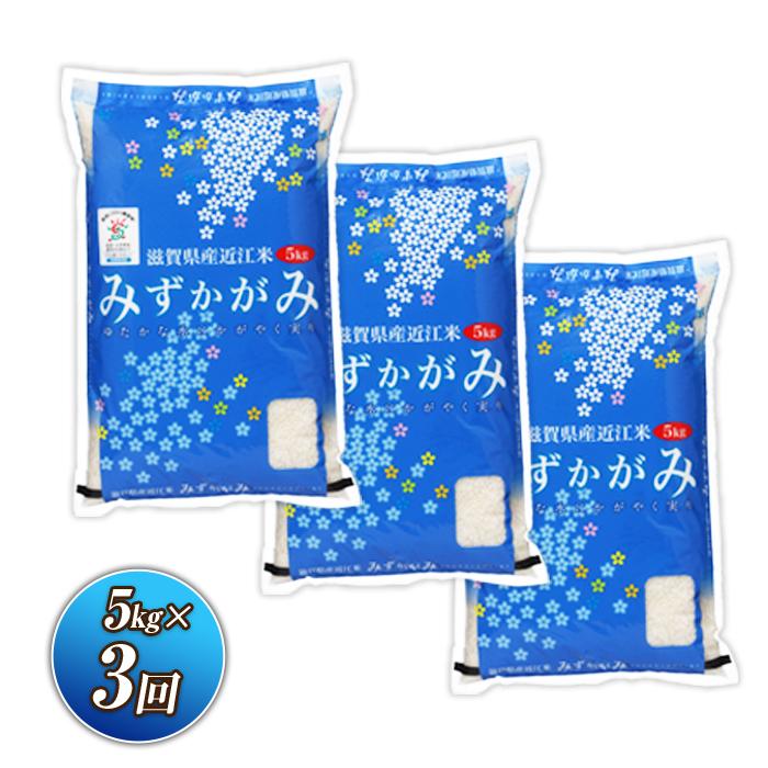 【ふるさと納税】【定期便】JA東びわこ みずかがみ　5kg×3ヵ月連続でお届け | 米 お米 白米 精米 国産 頒布会 近江米 自宅用 贈答 ギフト 滋賀県 彦根