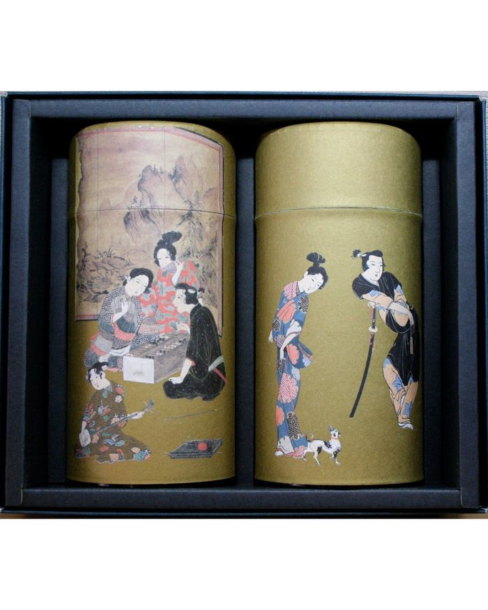 銘茶「彦根屏風」2本入りセット | 緑茶 煎茶 玉露 お茶 茶葉 箱入り 贈答 ギフト プレゼント 滋賀 彦根