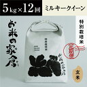 【ふるさと納税】【定期便】【新米：令和5年産】滋賀県　長浜市　プチプチ食感！特別栽培”ミルキークイーン”　5kg玄米×12回※2023年10月上旬より順次発送予定