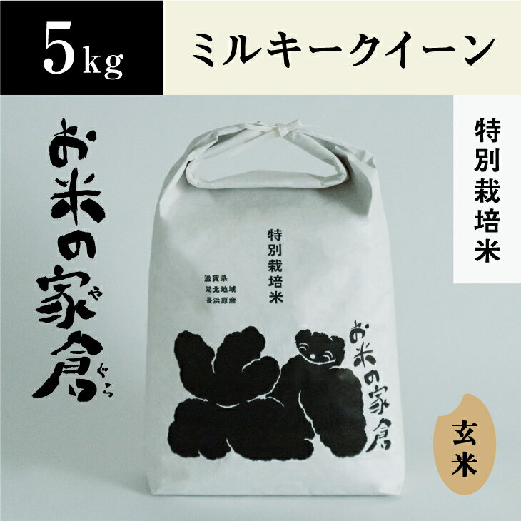 【新米：令和5年産】滋賀県　長浜市　プチプチ食感！特別栽培”ミルキークイーン”　5kg玄米※2023年10月上旬より順次発送予定