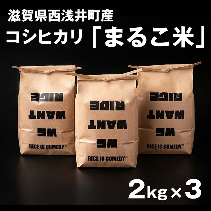 令和5年産 滋賀県西浅井町産コシヒカリ「まるこ米」2kg×3