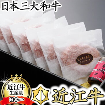 【ふるさと納税】【溢れる肉汁で大人気！】近江牛と黒豚のハンバーグ【900g（150g×6個）】【肉】【牛肉】【黒豚】【6個】【国産】