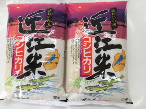 【ふるさと納税】【5年産】近江米 こしひかり 10kg （5kg×2袋） 白米 精米 味わいの米 柔らかい 美味しい 大容量 コシヒカリ 食品 滋賀県産 とらわか キャンプ アウトドア バーベキュー bbq 贈り物 ギフト 送料無料